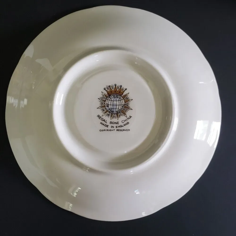 Capricorn 12/22-1/20 Teacup Saucer Astrology Zodiac Sign Regal Bone China Englan